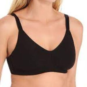 NEW Grenier Lingerie Unlined No Wire High Support Bra Black Size 34F
